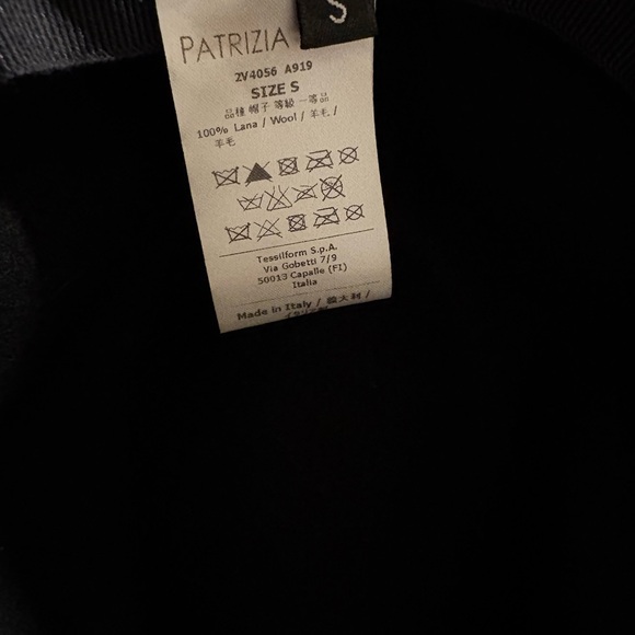 Patrizia Pepe Black and Burgundy Pink Hat
